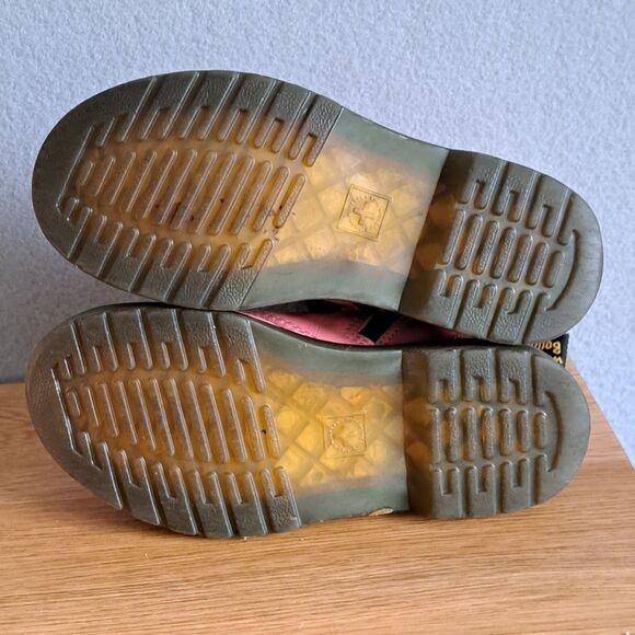 DR DOC MARTENS Girls Pink Boots Shoe 1460 J Soft Leather Youth Sz 1 US - Picture 6 of 9